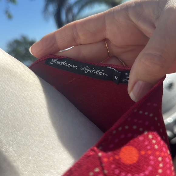 Gudrun Sjöden Deco Tricot Red Heart Floral babydoll Prairie Midi dress medium - Picture 8 of 9